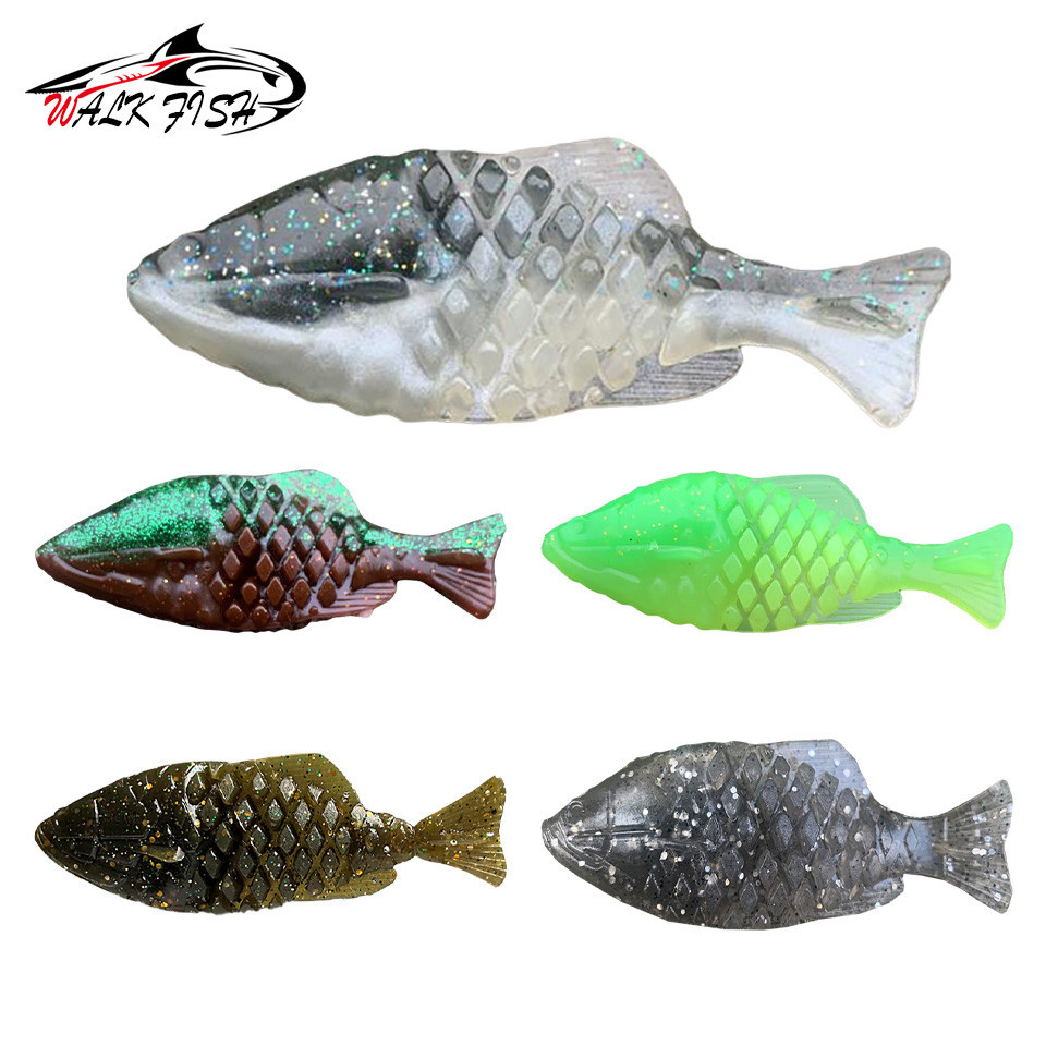 เดินปลา 1 ชิ้น 65 มิลลิเมตร/4.8 กรัมซิลิโคนจําลองปลาประดิษฐ์เหยื่ออ่อนสําหรับปลาคาร์พ Wiggler ลอยตกปลาทะเล Tackle