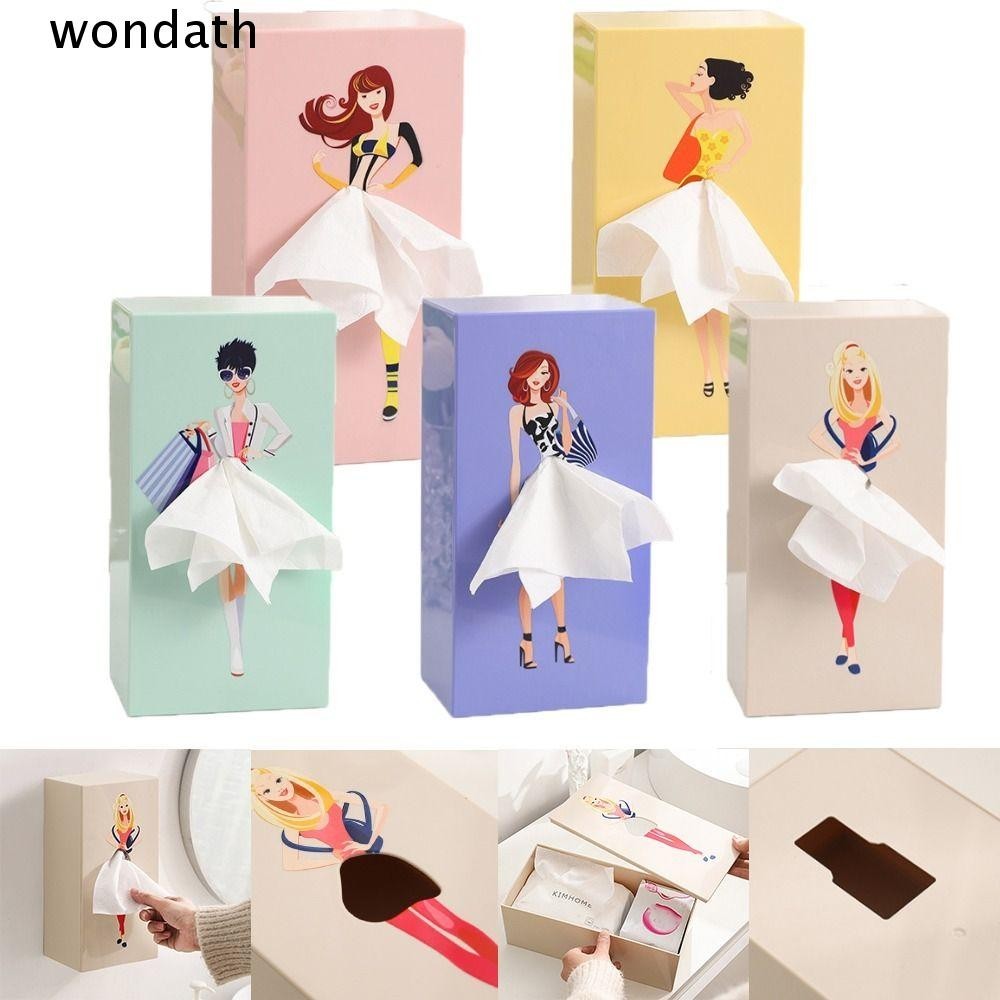 Wonda กล่องเก็บของตั้งโต๊ะ, กล่องกระดาษทิชชู่สาวมีระดับกันน้ําแบบแขวน, ที่ใส่ผ้าเช็ดปากแบบมัลติฟังก์ชั่น, ที่เก็บเครื่องประดับหัตถกรรม รถ
