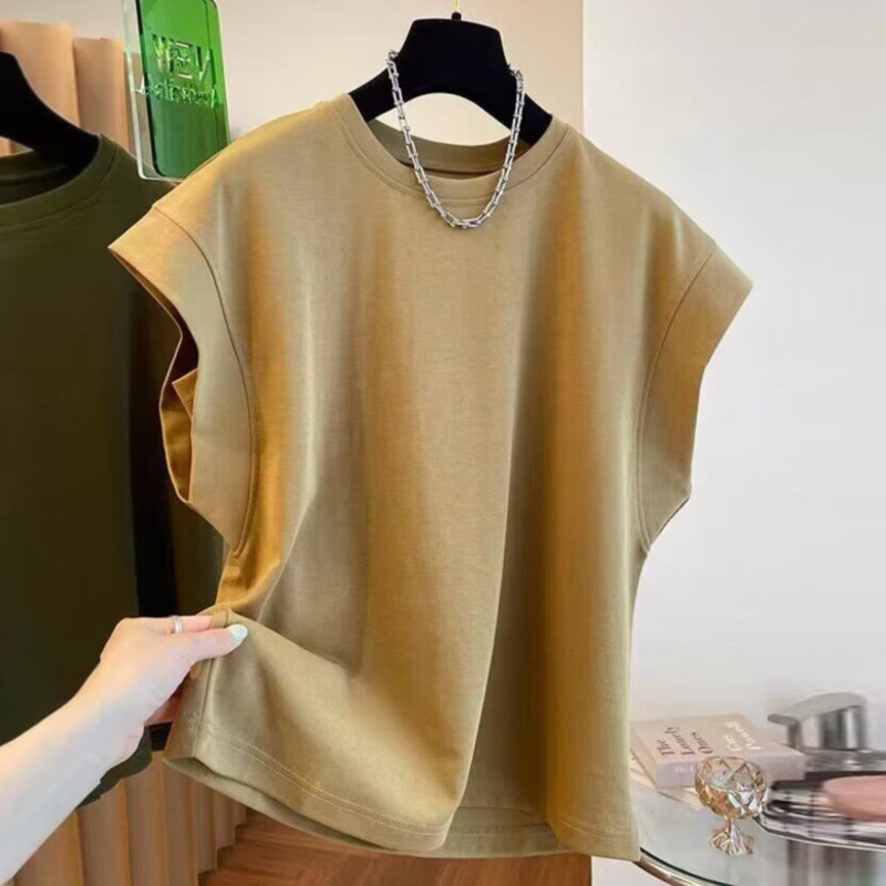 เสื้อยืดผู้ชาย ฤดูร้อนใหม่แฟชั่นหลวมคู่ลําลองเสื้อยืดแขนกุดด้านบน เสื้อยืดชาย