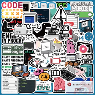 ❉ Funny Programmer Slang Art Series 03 Stickers ❉ 50Pcs/Set DIY Fashion Waterproof Doodle Decals Stickers