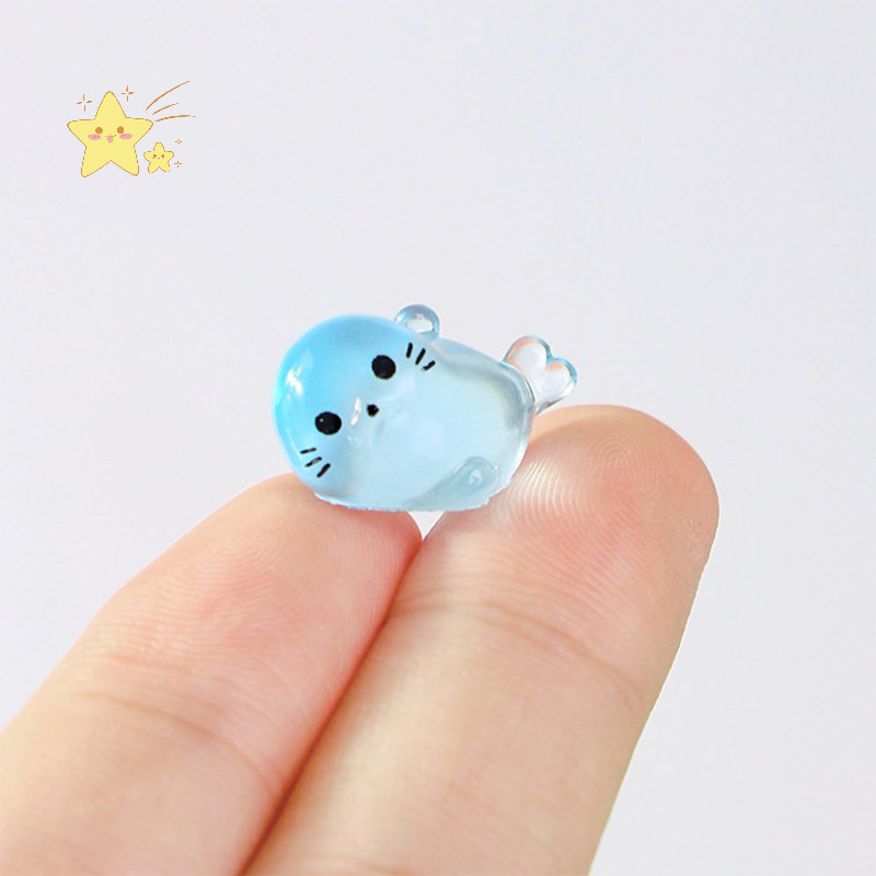 [JBTH] Luminous Seal Marine สัตว์เครื่องประดับจี้เรืองแสง Micro Garden Craft ภูมิทัศน์ปลาหัตถกรรมตกแต่ง [JB] - รูปที่ 2