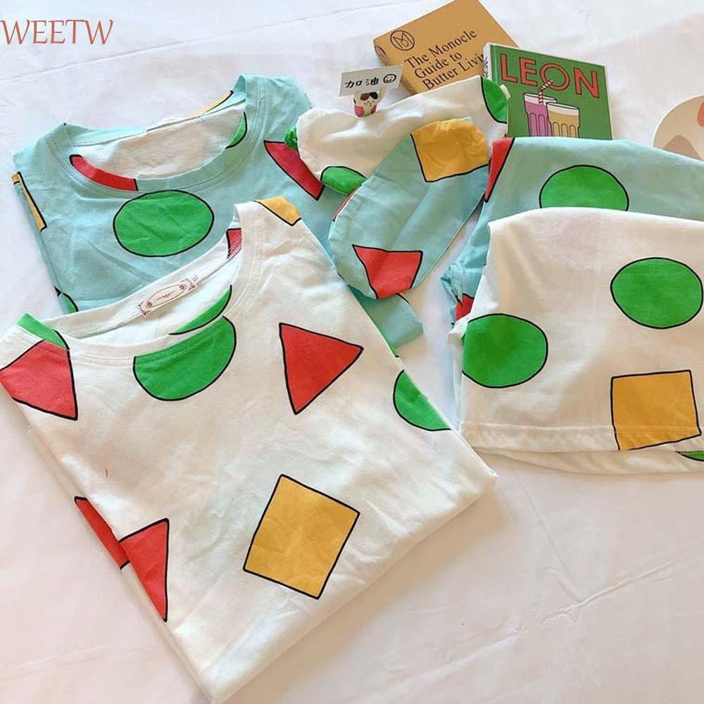Weekw ชุดนอนเครยอนชินจัง, กางเกงสั้นแขนสั้นชุดนอนเครยอนชินจัง, Ns Wind Loose Ventive Homewear ชุดนอนการ์ตูนชุดฤดูร้อน