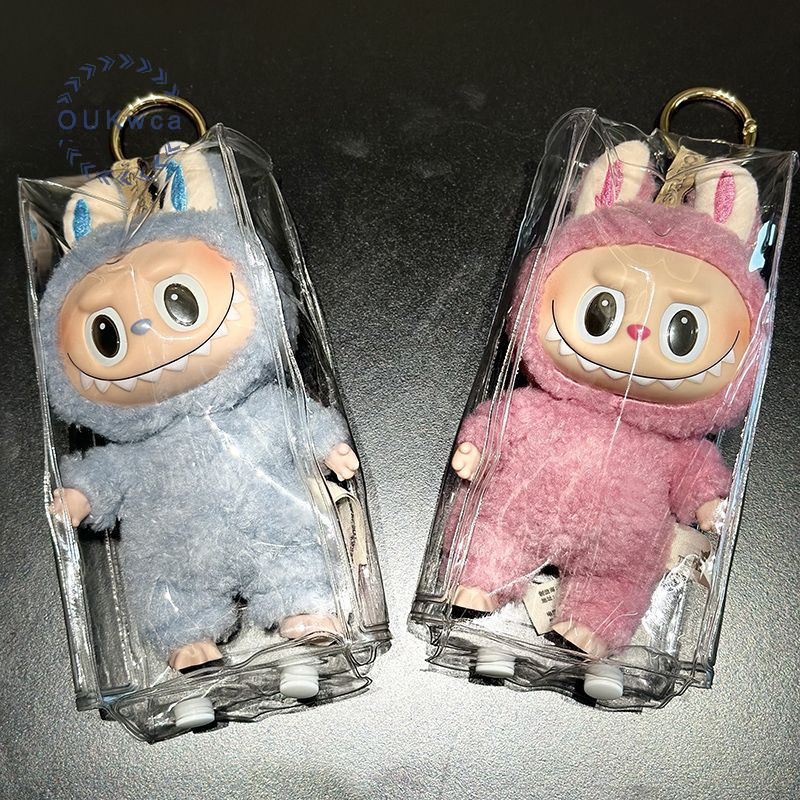 Oukwca ฝาครอบป้องกันกันฝุ่นโปร่งใสแขวนอุปกรณ์เสริม Labubu Cotton Doll Storage Bag พวงกุญแจใหม่