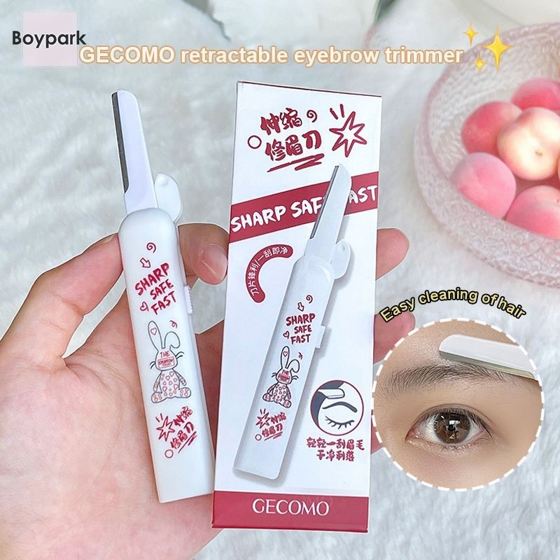 BY.thAnti Scratch Retractable Eyebrow Trimmer Macro Grid Eyebrow Trimmer ปลอดภัยสามเณร Eyebrow Trimm