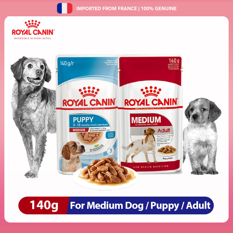 Royal Canin Medium Wet Dog Food Health Nutrition Food for Adult & Puppy 140g