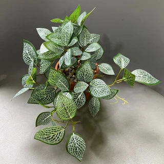 25 ซม.ประดิษฐ์ Ivy Pothos ต้นไม้ปลอม,แขวนกระถางต้นไม้สําหรับ Wall Home Patio ในร่มกลางแจ้ง Decor