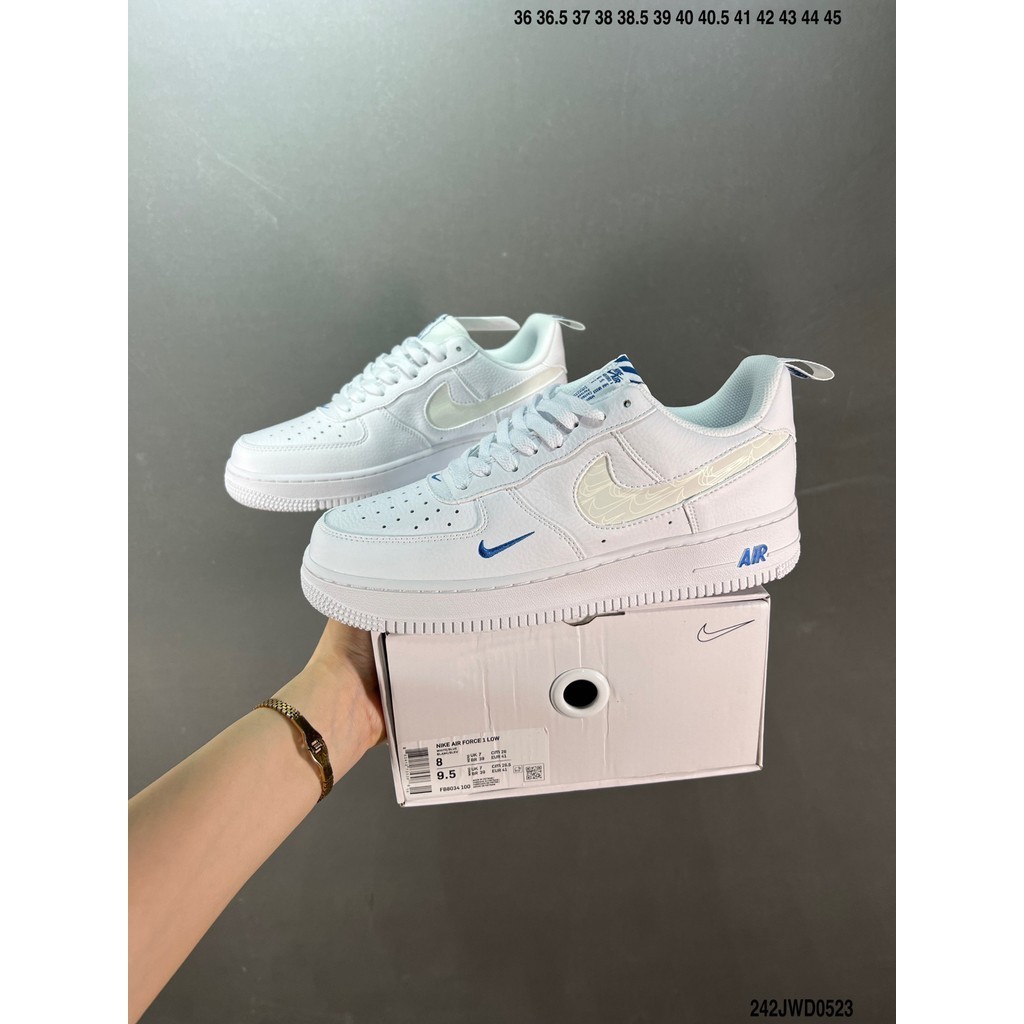 NIKE รองเท้าผู้ชายรุ่นใหม่ COURT รุ่นย่อแอร์ฟอร์ซวันรองเท้าแบนราบ Nike รองเท้าผ้าใบรองเท้าลำลอง FV36
