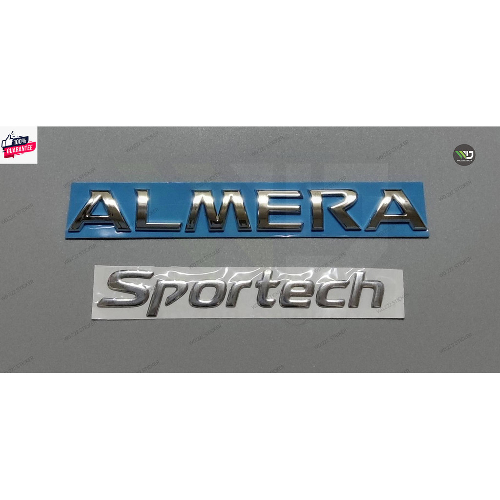 โลโก้ ALMERA และ สติกเกอร์ SPORTECH สำหรั NISSAN  priceต่อชิ้น   หากมีข้อสงสัยทักแชทก่อนสั่งซื้อสินค