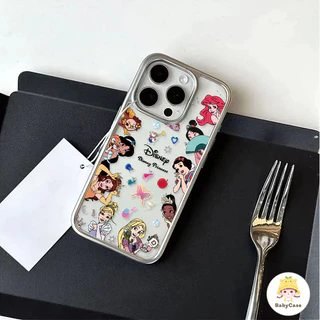 คอลเลคชั่นเจ้าหญิงแสนสวยผีเสื้อชวน สร้อยข้อมือกรอบไฟฟ้า เคสIPhone 11 16 13 15 12 14 Pro Max 7 8 15 Plus X XS XR MAX SE