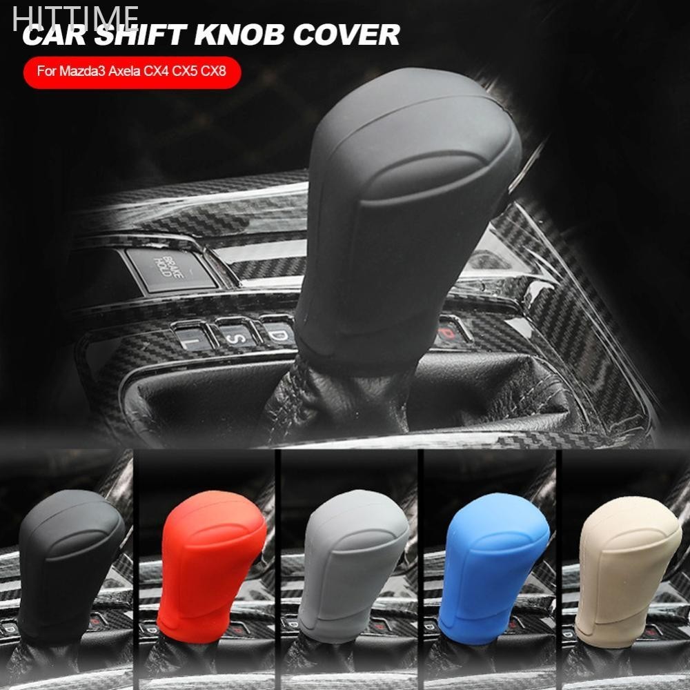 Hittime ซิลิโคนรถเกียร์ฝาครอบ Shift Knob Grips ฝาครอบ Shift Lever ตกแต่งอุปกรณ์เสริมสําหรับ Mazda3 Axela CX4 CX5 CX8 Q8S8