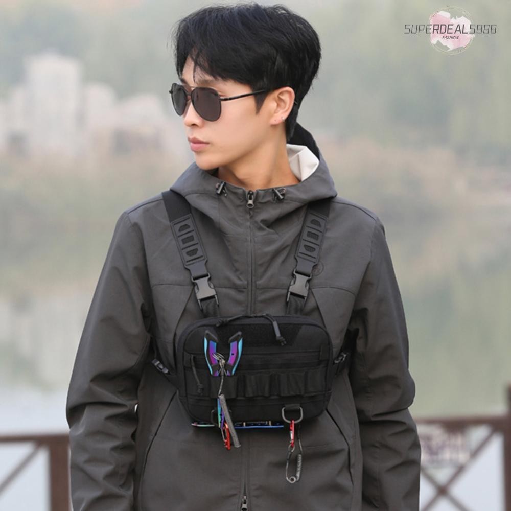 Climbing Camping Backpack กระเป๋าเป้เสื้อกั๊กเดินทางความจุขนาดใหญ่สําหรับกีฬากลางแจ้ง [SuperDeals888.th]