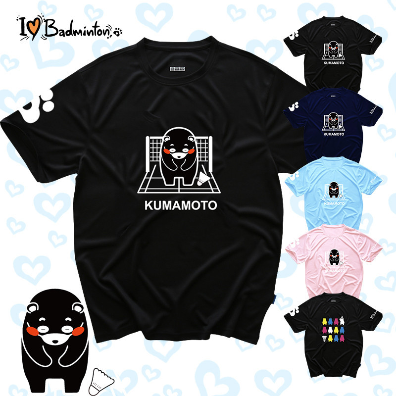 แบดมินตัน คุมะมง ใหม่ เสื้อแบดมินตัน เสื้อวัฒนธรรม สโมสรแขนสั้นชายและหญิง