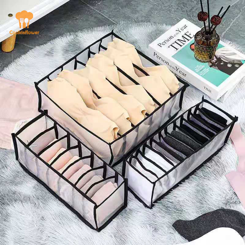 Ckfr ตู้เสื้อผ้า Organizer สําหรับตู้เสื้อผ้าเสื้อผ้าตู้ลิ้นชัก Organizers Bra ถุงเท้าจัดเก็บกล่องใหม่