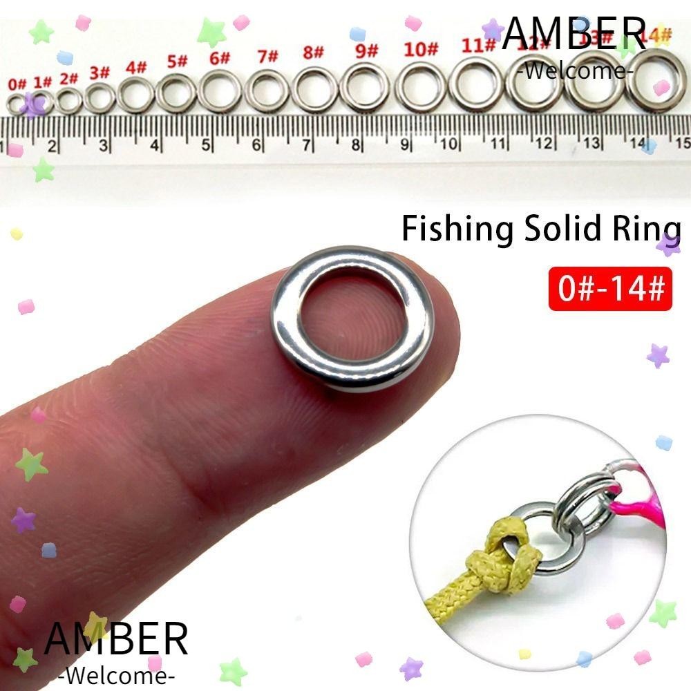 AMBER 10-20 ชิ้นแหวน Jigging, 4 มม.-12 มม.304 สแตนเลสตกปลาแหวนแข็ง,ทนทานตกปลา Tackle แหวน Heavy Duty Lure Connector