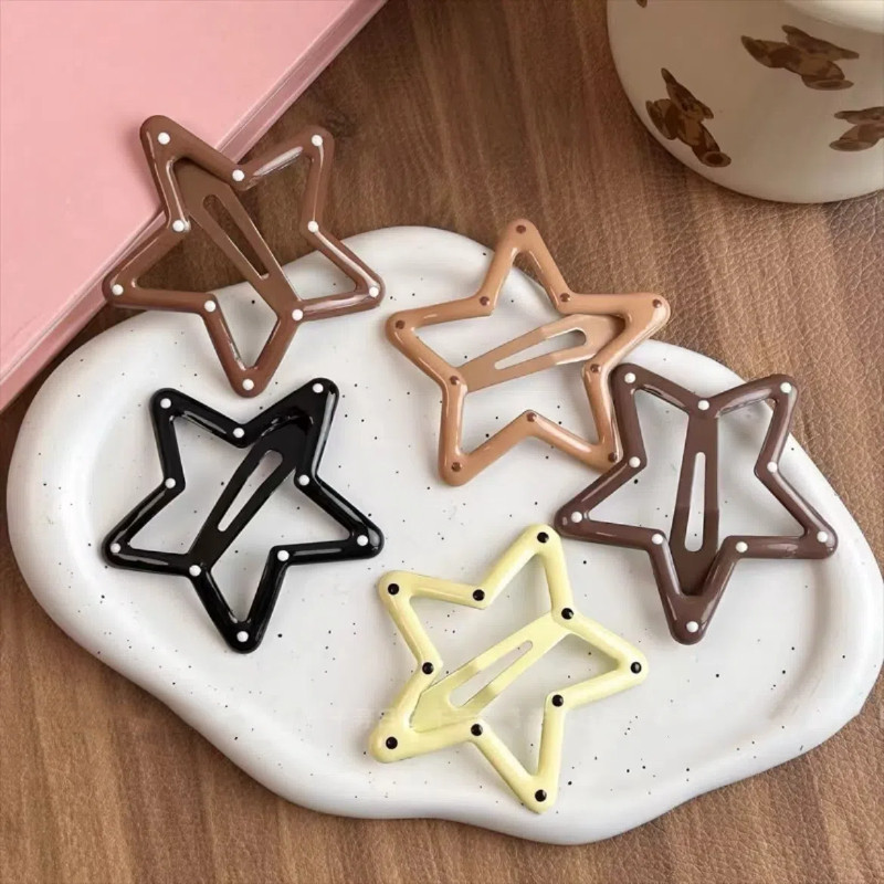 กิ๊บติดผม Dopamine Y2k Star Dot คลิปหน้าม้าหวานและน่ารักสําหรับผู้หญิง