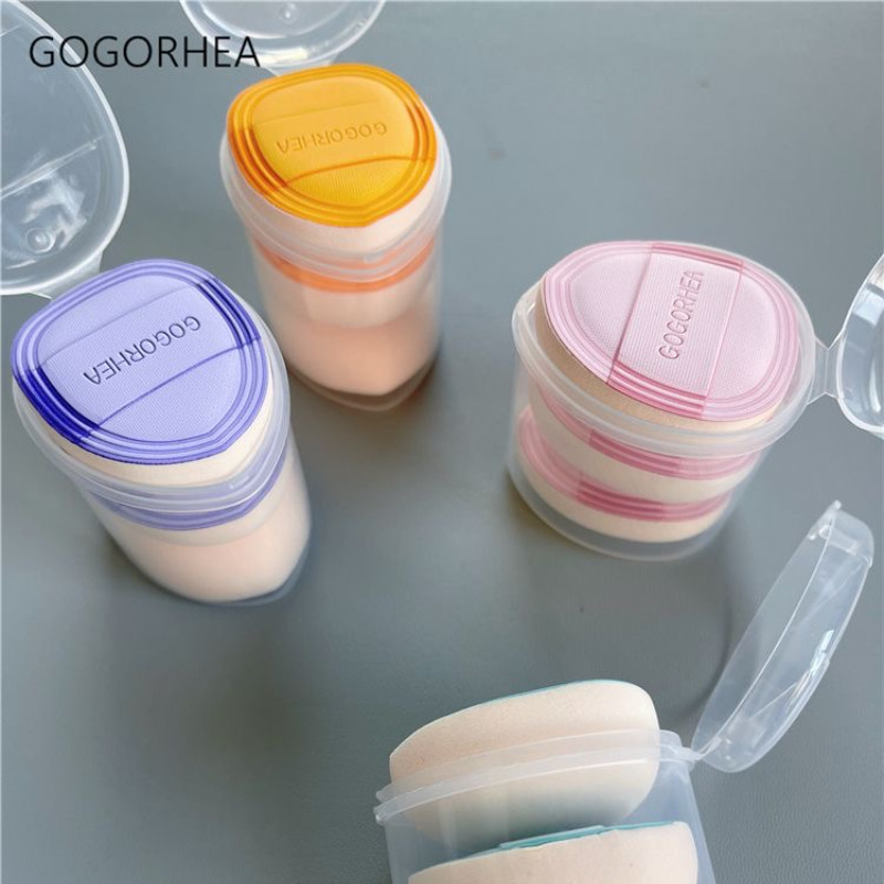 GOGORHEA พัฟแป้งพัฟเนื้อละเอียดขนาดปลายนิ้วหัวแม่มือขนาดเล็ก