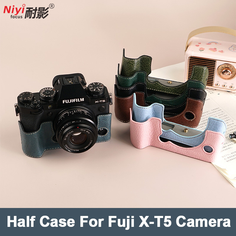 กล้อง PU หนังฐานกรณี Fujifilm X-T5 XT50 Fuji XT5 XT30 XT30 II XT30 III หนังฐานป้องกันกระเป๋าขนาดเล็กทนต่อการตกทนทาน