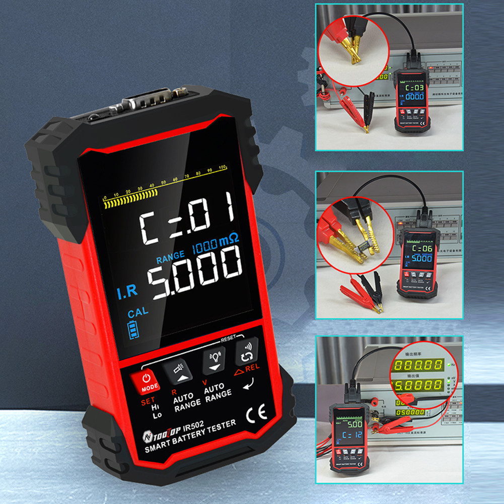 [charmingg.th] Ir500/ir502 เครื่องทดสอบความต้านทานภายในแบตเตอรี่ 120V 0.00-10m -500 ความแม่นยําสูง