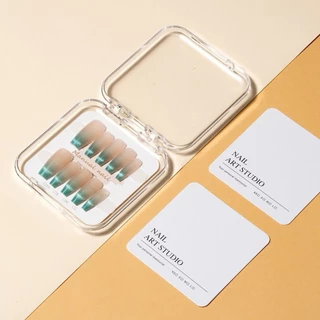 Hithome กล่องบรรจุภัณฑ์เล็บพลาสติกแบบพกพา กล่องใสใส่เล็บปลอม กล่องเครื่องประดับ
