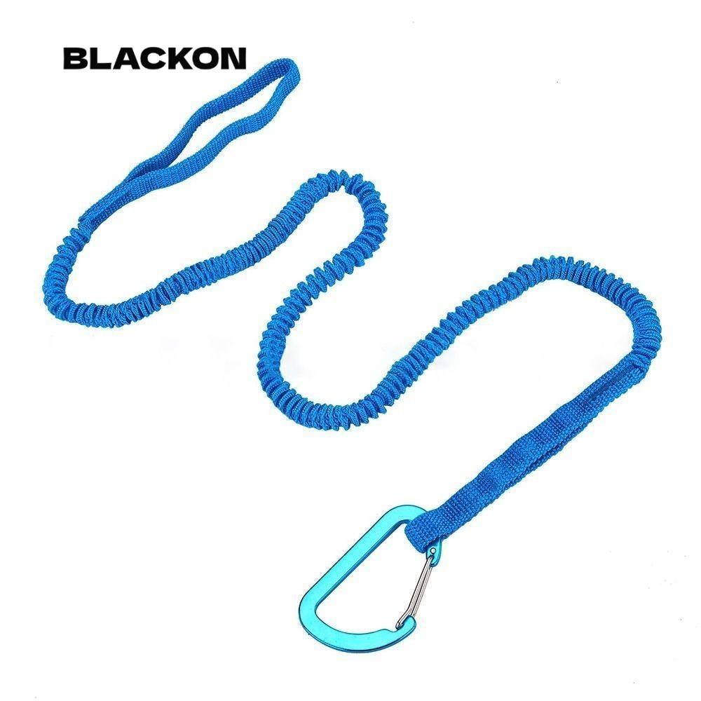 BLACKON สายจูงพายเรือคายัค,พร้อมตะขอนิรภัย 4 สีปรับเชือกผูก, เบ็ดตกปลาสําหรับพายเรือคายัค