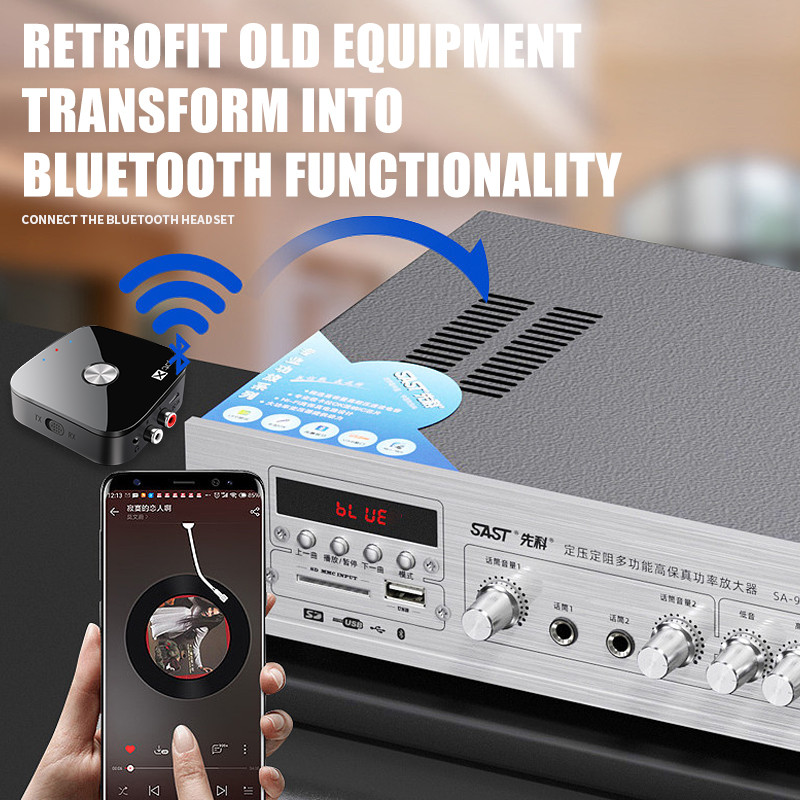 ใหม่ Qualcomm Bluetooth 5.4 รับและส่งอะแดปเตอร์เสียงไร้สายรองรับการส่งสัญญาณทางไกล APTX หนึ่งต่อสอง