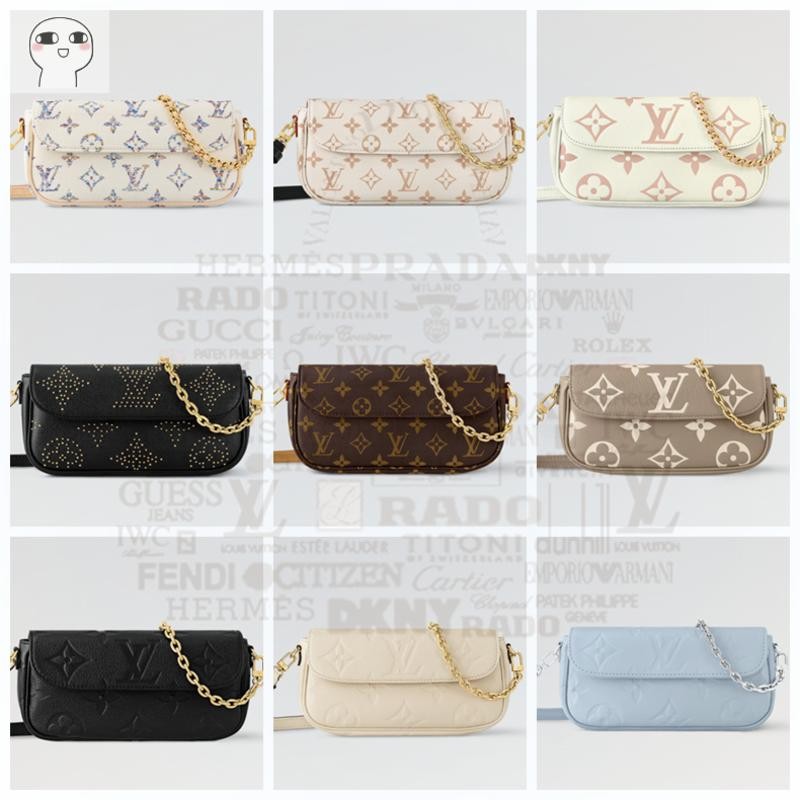 สินค้าขายดี Louis Vuitton/lWALLET ON CHAIN ​​​​IVY กระเป๋าถือ