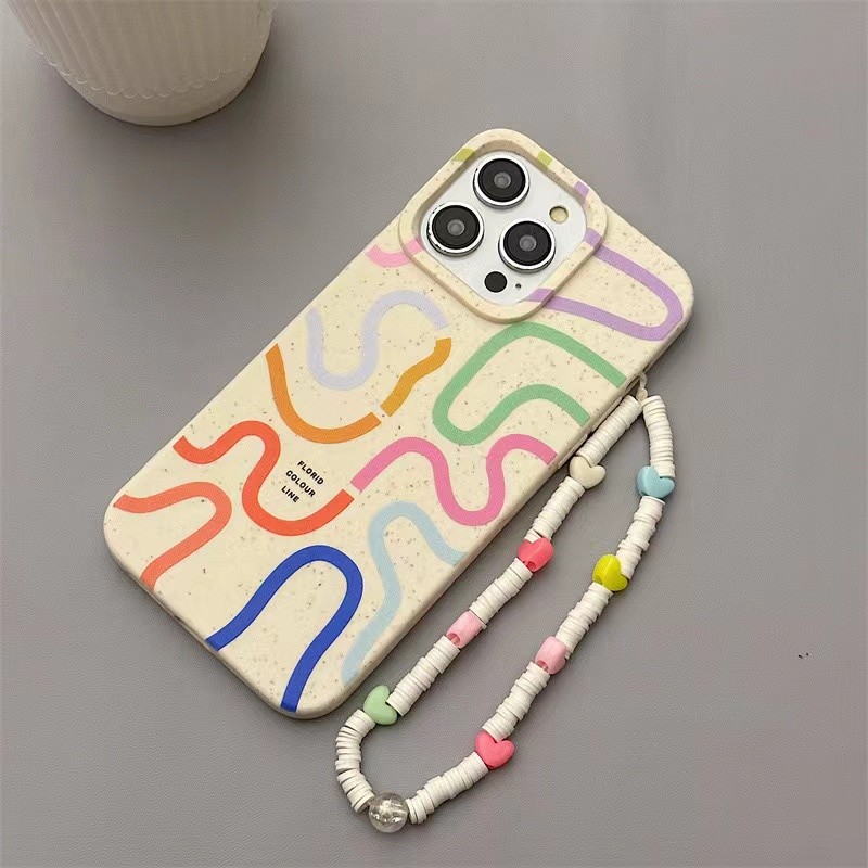 ห่วงโซ่ที่มีสีสันกันกระแทกปลอกอ่อนสําหรับ Samsung s22 s22plus ultra Case Girly S23 S23Plus s23fe s24 s24plus s24ultra กระเป๋าสตางค์ปกหลัง