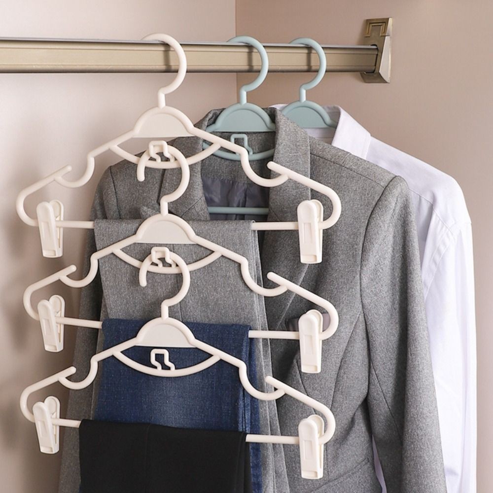 ไม้แขวนเสื้อกันลื่นมัลติฟังก์ชั่พลาสติก 360 องศาหมุนชั้นวางซักผ้าพร้อมคลิปเพื่อประหยัดพื้นที่ไม้แขวนเสื้อ
