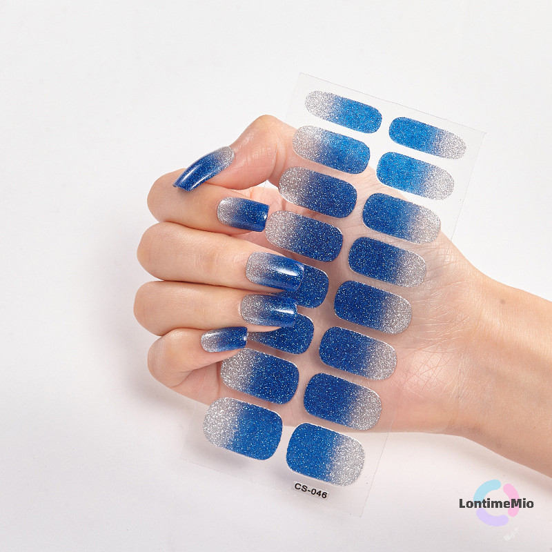 Lontimemio] Semi Cured Wraps Fast Gel Nail Sticker Solid Nail Gel Wraps กาวคลุมทั้งหมดเจลเล็บ Decal UV โคมไฟ Cured ตกแต่งเล็บใหม่