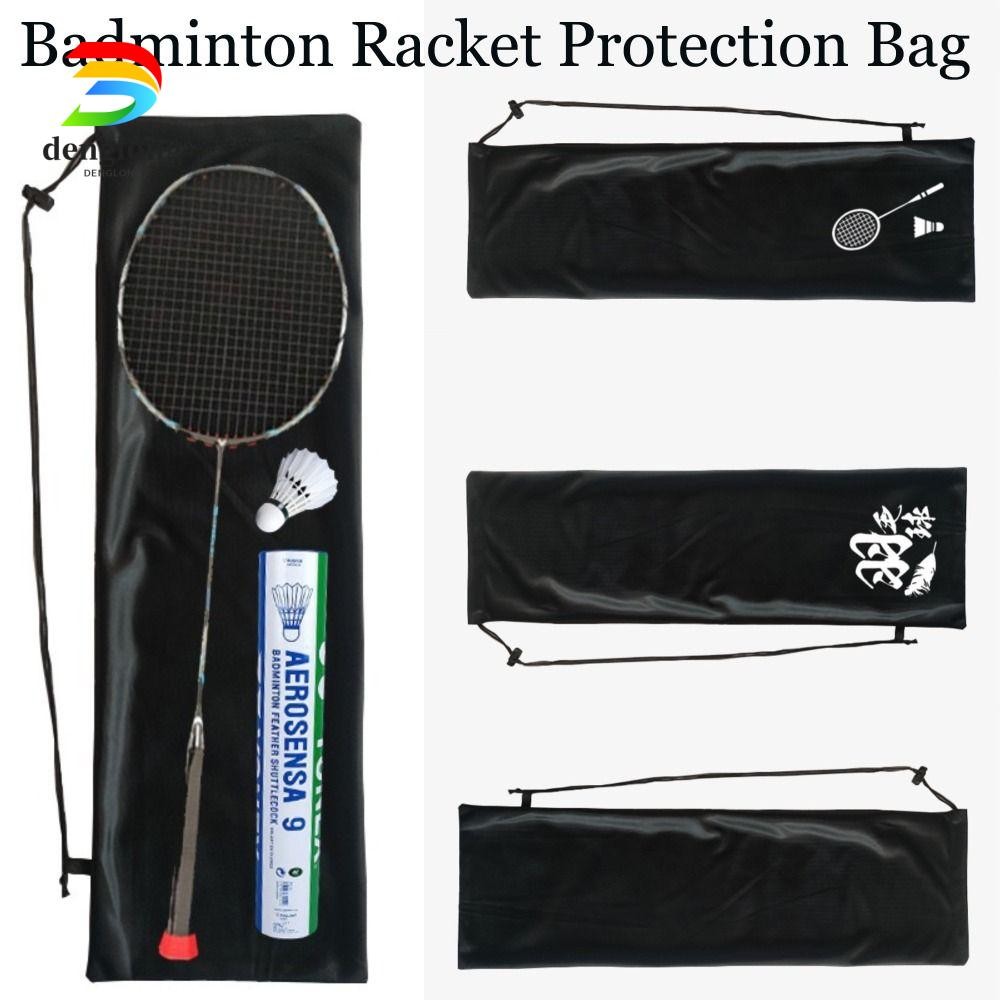 กระเป๋า DENGLONG Racquet, กระเป๋ากีฬาที่ทนต่อการสึกหรอถุงเก็บไม้แบดมินตัน, สะดวกหนา Fluff ความจุขนาดใหญ่ฝาครอบป้องกันกลางแจ้ง