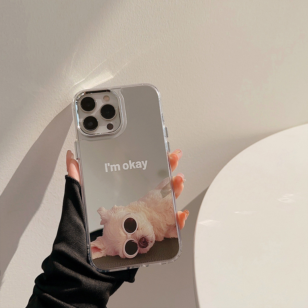 Ins แว่นตากันแดดแมวแต่งหน้ากระจกนุ่มโปร่งใส Anti-Fall เคสโทรศัพท์สําหรับ iPhone 16 Promax 15 Promax 12 13 Mini 14plus 11 Pro Max X XS XR XS Max 7 8 plus Se2020