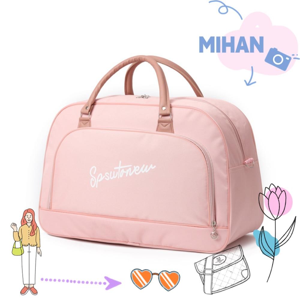 Mh กระเป๋าเดินทางความจุขนาดใหญ่,ความจุขนาดใหญ่สีดํา/ชมพู/กรมท่า/เทากระเป๋าเดินทางน้ําหนักเบา,แฟชั่น Dacron กระเป๋าเดินทางระยะทางสั้น Man