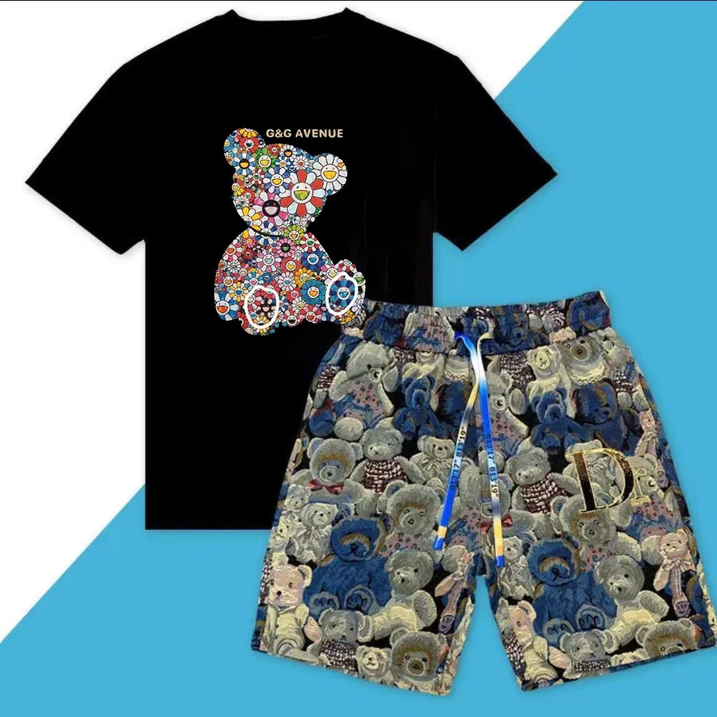 เสื้อยืดและกางเกงขาสั้นผู้ชายเสื้อผู้ชายแขนสั้นลำลอง