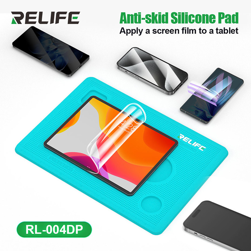Relife RL-004DP Professional ฟิล์มซิลิโคน Pad Multi-Function Anti-Skid Mat สําหรับซ่อมโทรศัพท์มือถือแผงแบนซ่อมทํางาน