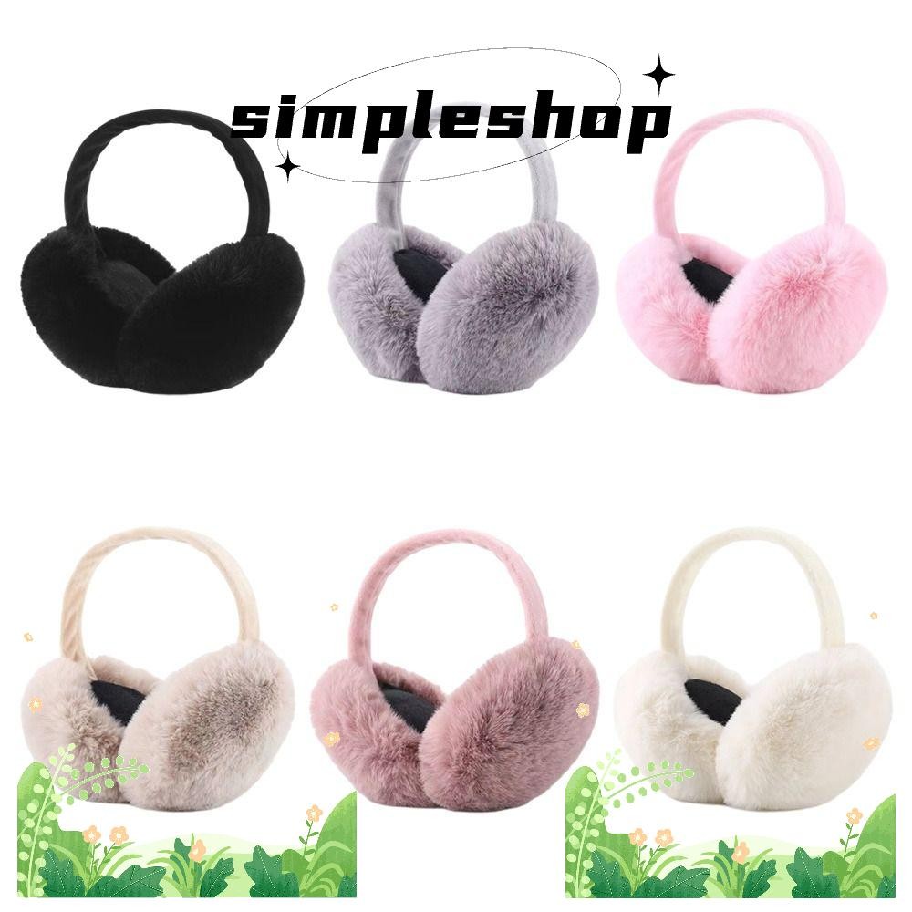 Simple ที่ครอบหูแบบพับได้, ที่ปิดหู Cosy อบอุ่น, ฤดูหนาว Casual ป้องกันหู Fluffy Plush หูอุ่นผู้ชายผู้หญิง
