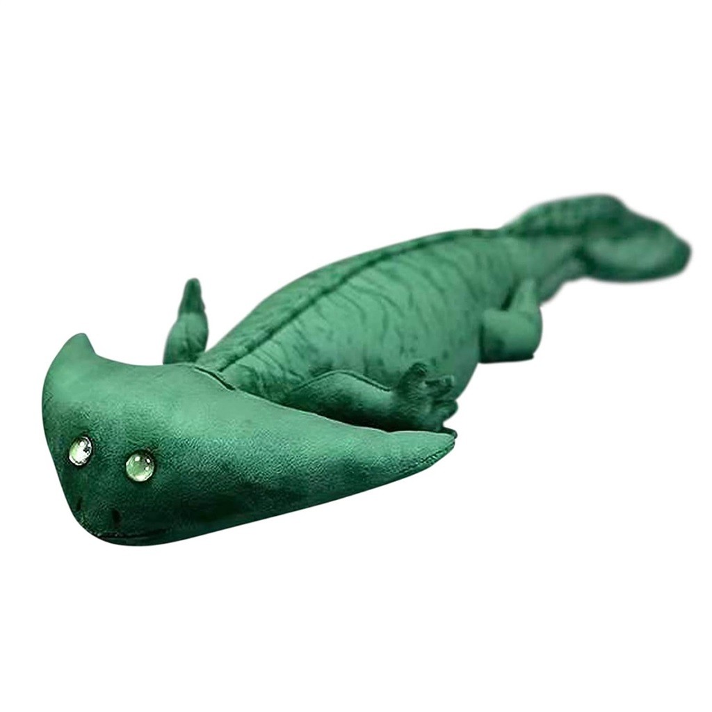 19นิ้วสีเขียวAxolotlตุ๊กตาสัตว์,ของเล่นน่ารักนุ่มของขวัญของเล่น,Realistic Diplocalusตุ๊กตาPlushสําหร