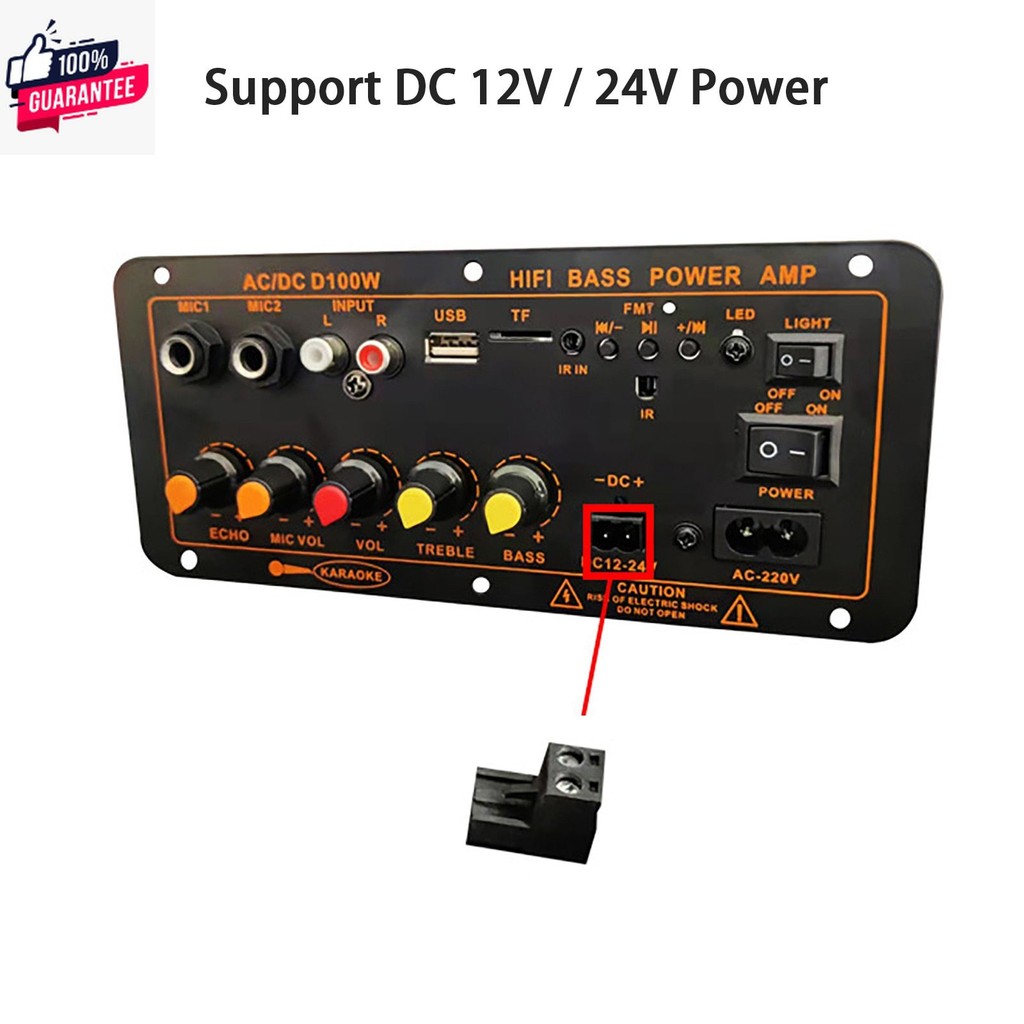 DIY Myself แอมป์จิ๋วแรงๆ12v ฟรีสายลำโพง 2 เส้น D10 D20 D100 220V 12V 24V Bluetooth 5.0เครื่องขยายเสี