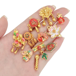 St.kunkka 2 ชิ้นโลหะผสมน้ํามันหยดจี้สไตล์จีนจี้โอนสร้อยคอจี้สําหรับ DIY สร้อยข้อมือสร้อยคอจี้ทํา