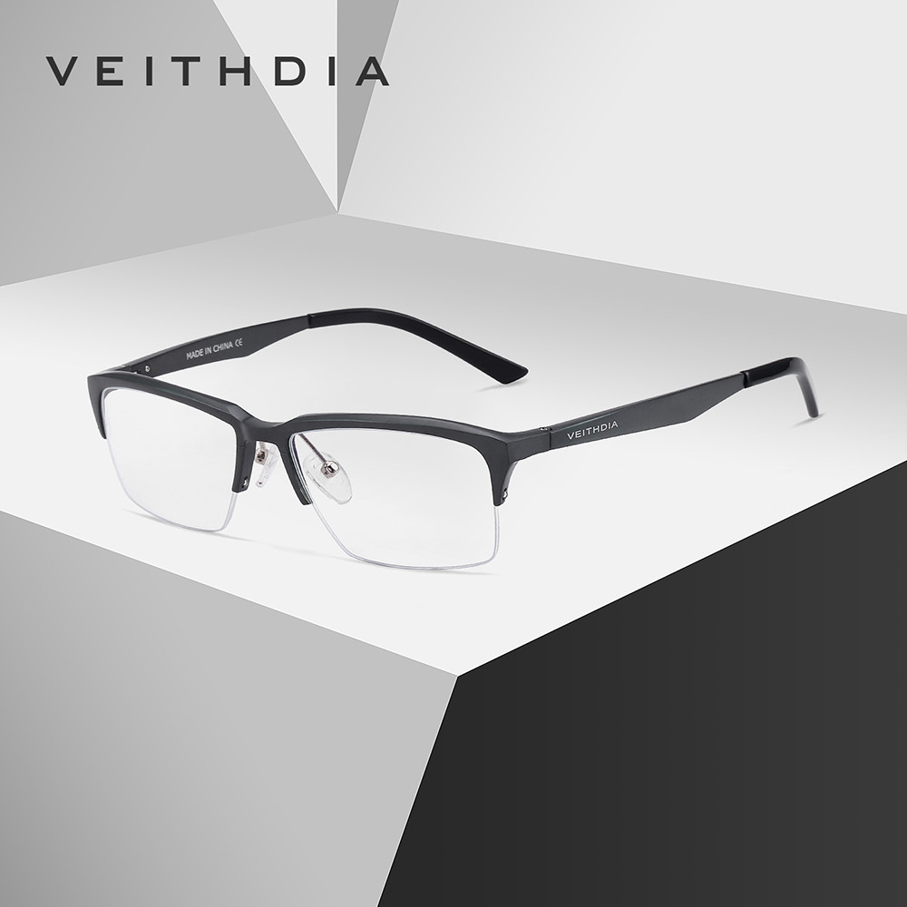 Veithdia Anti Blue Light แว่นตาอลูมิเนียมแมกนีเซียมกรอบ TR90 แขนแว่นตาผู้ชายสายตาสั้นแว่นตาคอมพิวเตอร์สําหรับชาย
