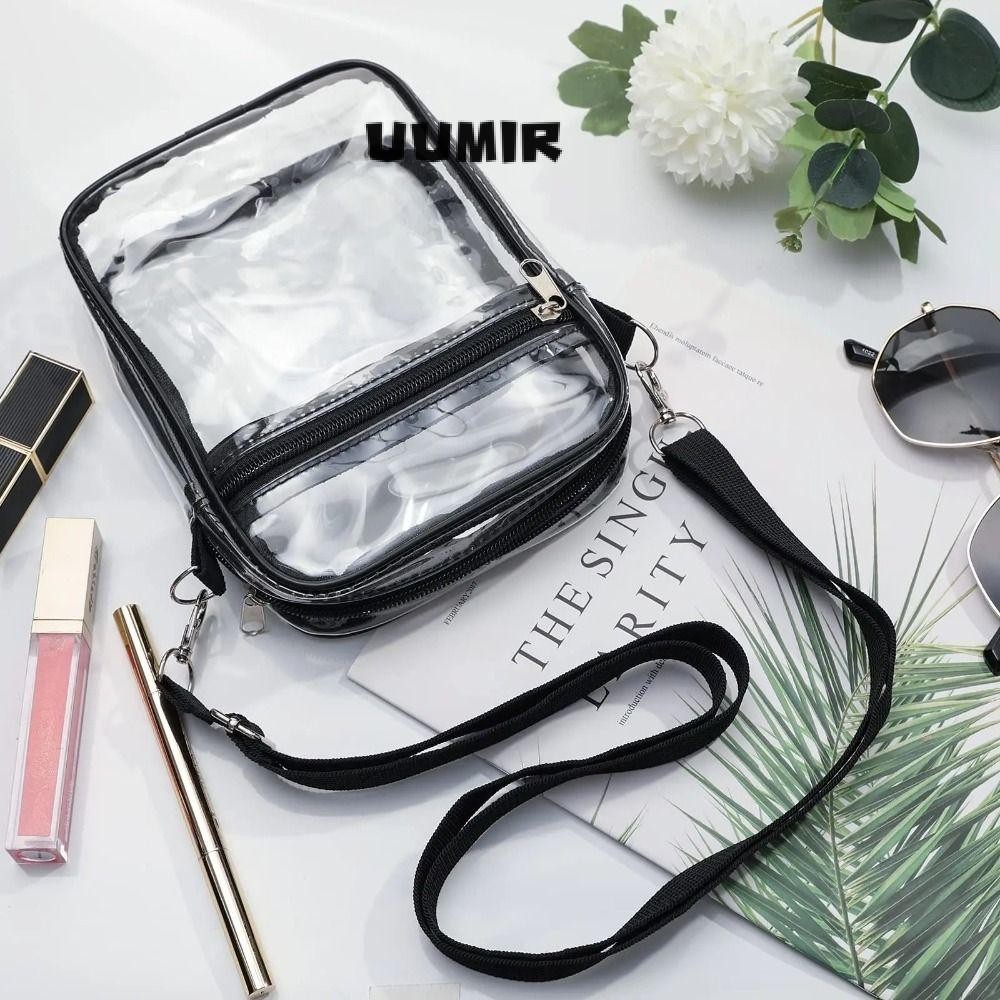 UUMIR กระเป๋าสะพาย, กระเป๋าใส PVC Adjustabl, กระเป๋าซิป, กระเป๋าถือได้รับการอนุมัติสนาม