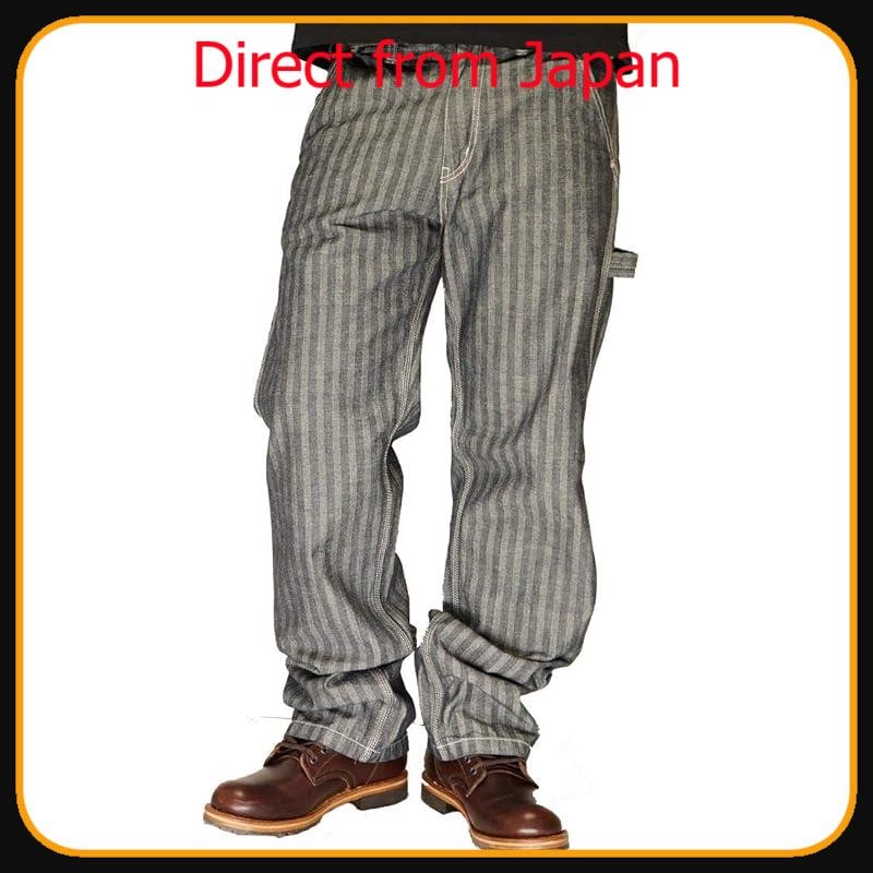 Kojima Jeans KOJIMA GENES Herringbone Basic Painter Pants Jeans Denim Made in Japan Mens One-washed 