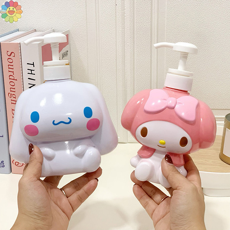 Gogo 350ml Sanrio Hello Kitty Soap Bottle Kuromi My Melody Shampoo Shower Milk Sub-Bottle Lotion Press Storage Bottle TH