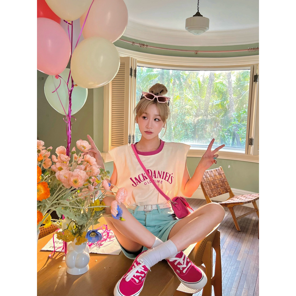 ส่งไวจากไทย TAYCEN M-2XL เสื้อกล้าม ฝ้าย ผู้หญิง แขนกุด เสื้อยืด เสื้อ oversize เกาหลี โอเวอร์ไซส์