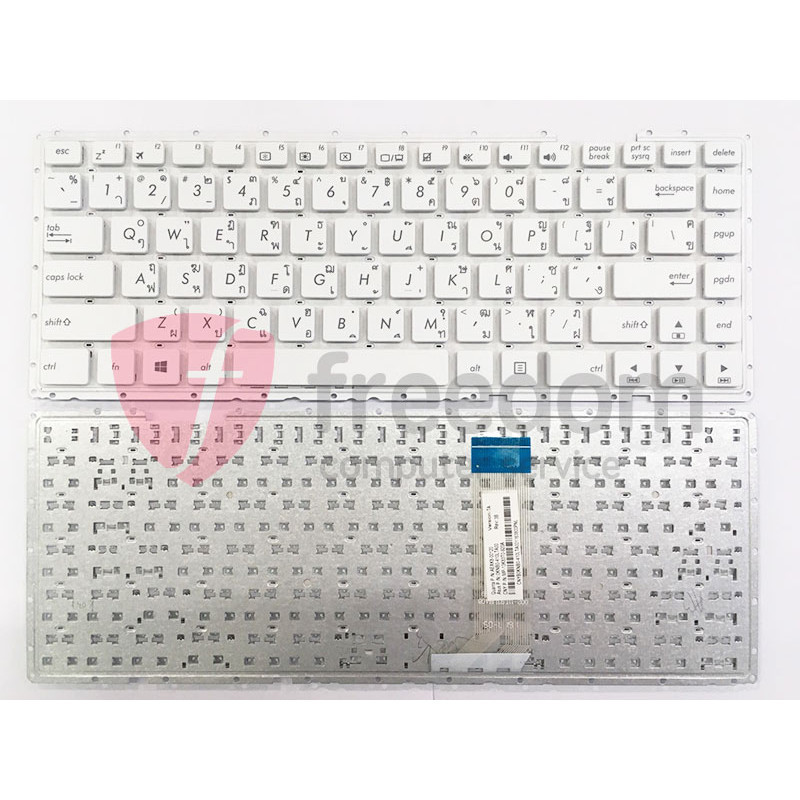 คีย์บอร์ด Asus K456U X456U X456 X456UJ X456UV X456URK K456UF F456 ไทย-อังกฤษ (สีขาว) KEYBOARD