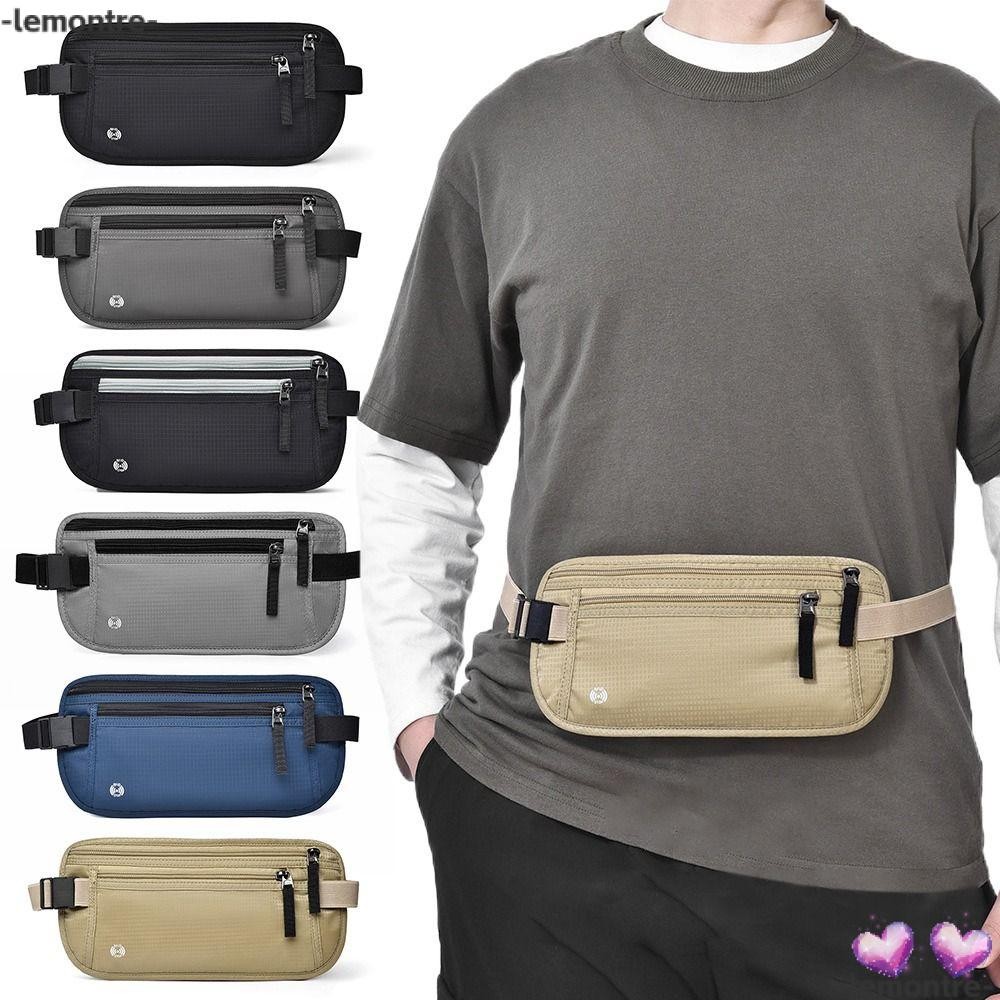 Lemontre Passport Bag, กระเป๋าคาดเอวหลากสี RFID, กระเป๋าใส่โทรศัพท์รักษาความปลอดภัย กระเป๋าสตางค์ส่วนบุคคล กระเป๋าใบรับรอง Bussity Trip
