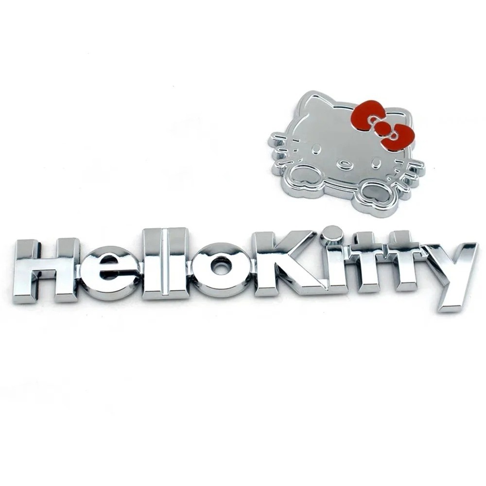 Hello Kitty Cat 3D สติกเกอร์รถการ์ตูน Body Decor รอยขีดข่วน Deco Kawaii รถอุปกรณ์เสริมรถสติกเกอร์ของขวัญ