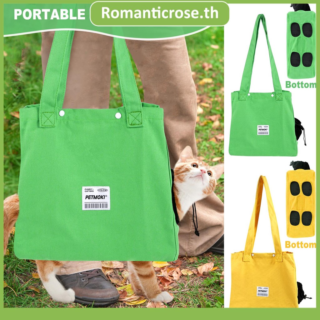 Cat Carrier กระเป๋าผ้าใบแมวไหล่กระเป๋า Breathable Cat Carry Tote กระเป๋าแบบพกพา Cat Carrier กระเป๋า 