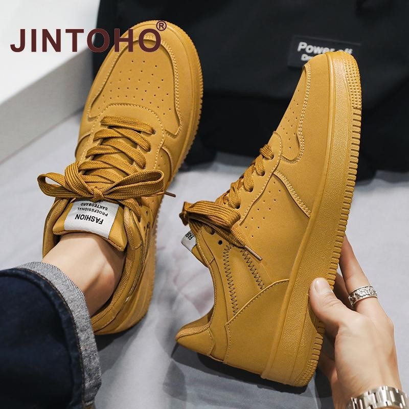 JINTOHO حذاء سكيت رجالي جلد