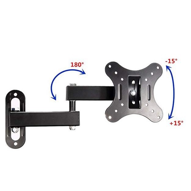 ขาแขวนทีวีติดผนังปรับได้ 14-27 นิ้ว TV Wall Mount Bracket Tilt Swivel for Most 14 to 27-Inch Full Mo