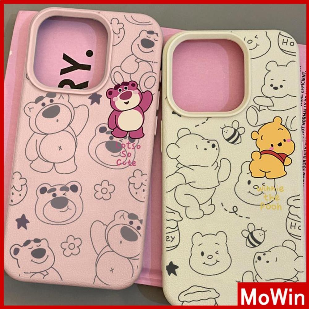 Movin - เคส iPhone 16 Pro Max iPhone 11 เคสหนังเนื้อนิ่มสีแคนดี้ TPU หมีสีสันสดใสน่ารัก Compatible With iPhone15 Pro max 14 13 12 Pro max XS XR 7 Plus 8 Plus